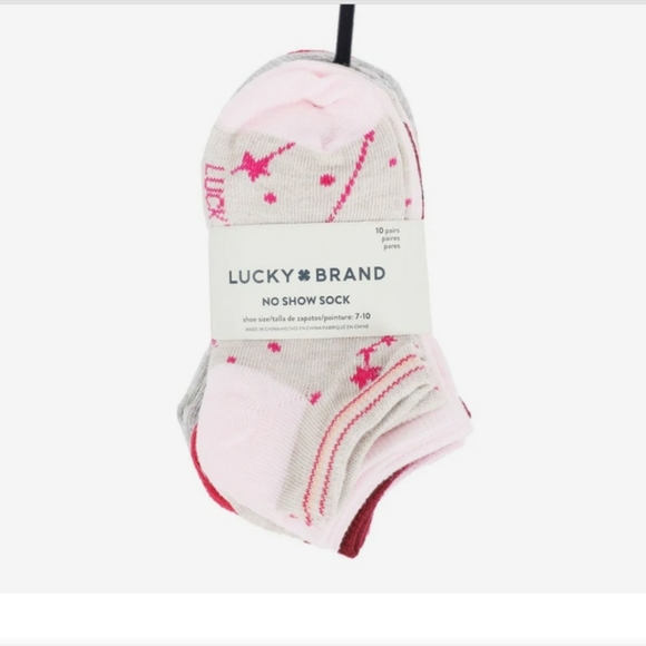 Lucky Brand No Show Sock. Girls Shoe Size 10-4 10 Pair - Picture 4 of 6
